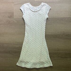 7/8 Children's Place White Zig-Zag Knit Dress
